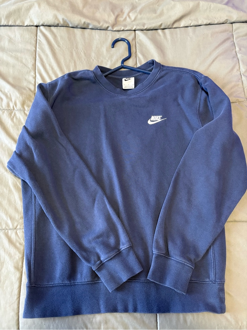 Nike Brand new Men's Navy Blue Crewneck Sweatshirt with White Logo
